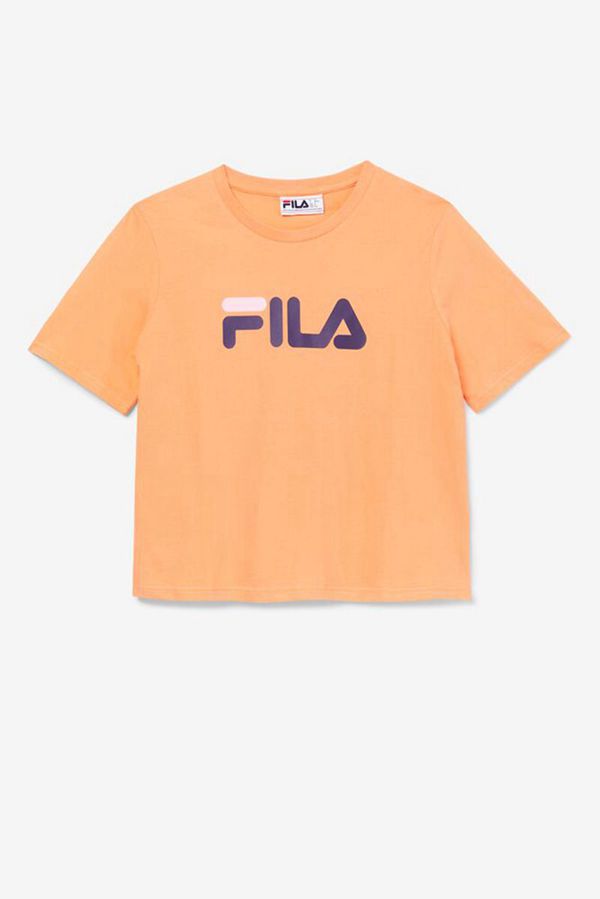 Camisetas Fila Mulher Laranja/Roxo/Rosa - Fila Miss Eagle Oversized Graphic Portugal Lisboa,MVNL-642